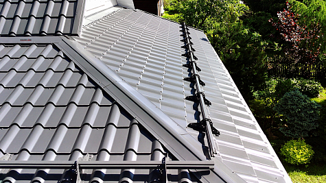 Купить Металлочерепица Гранд Лайн / Grand Line, Kamea, Satin 0,5 цвет RAL9005 черный - изображение 3